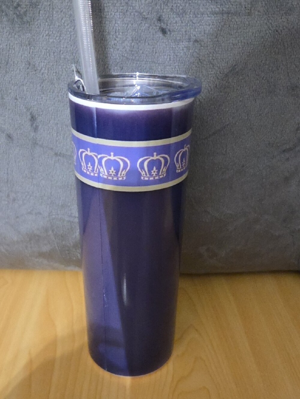 Crown Royal Purple Tumbler with Straw - Picture 3 of 3